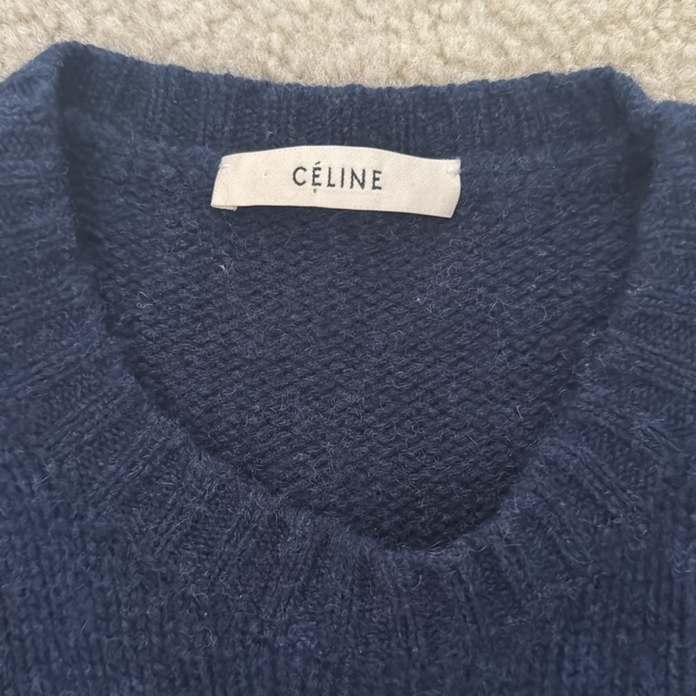 CELINE - Midnight Blue Cashmere Sweater - Picture 2 of 4